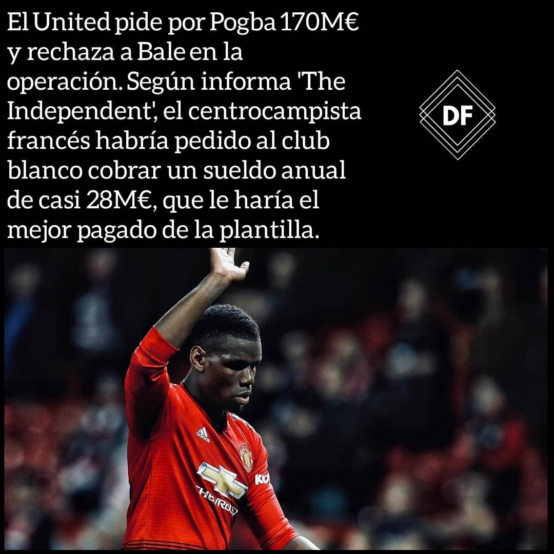 United ขอ Pogba 170 ล้านยูโรและปฏิเสธ Bale ในการดำเนินการ ตามที่รายงานใน & # 39; …